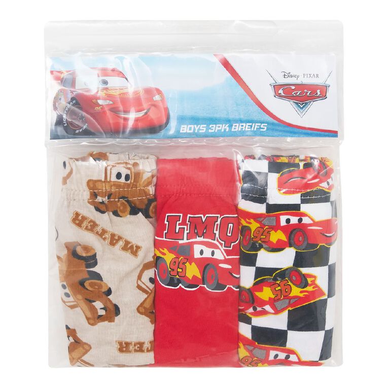 Cars Boys' Briefs 3 Pack, Red Mid, hi-res