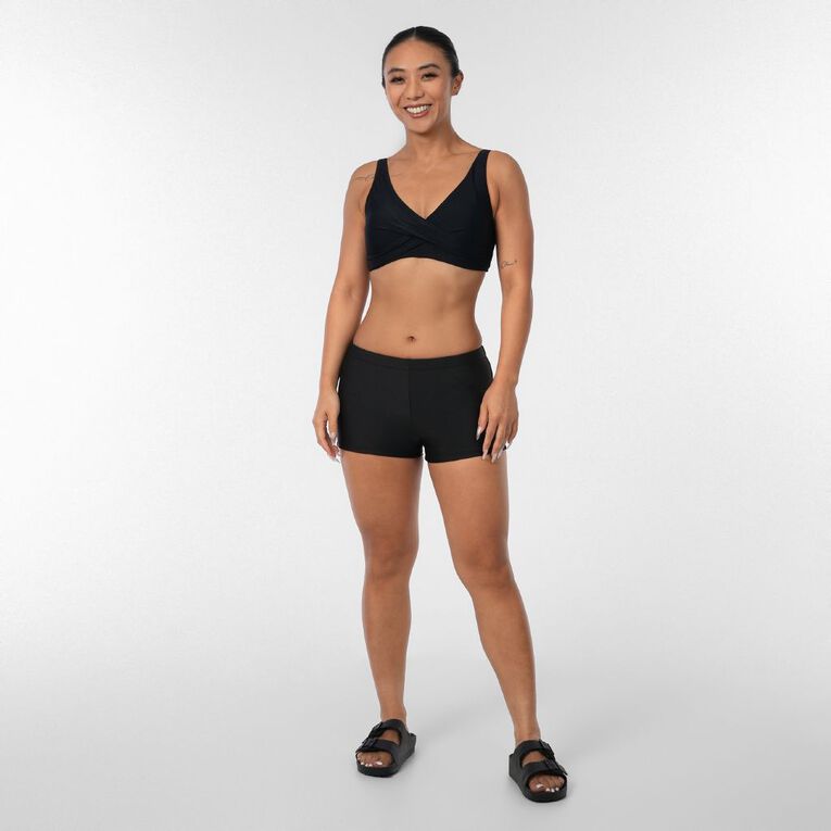 H&H Women's Boyleg Bikini Pants, Black, hi-res