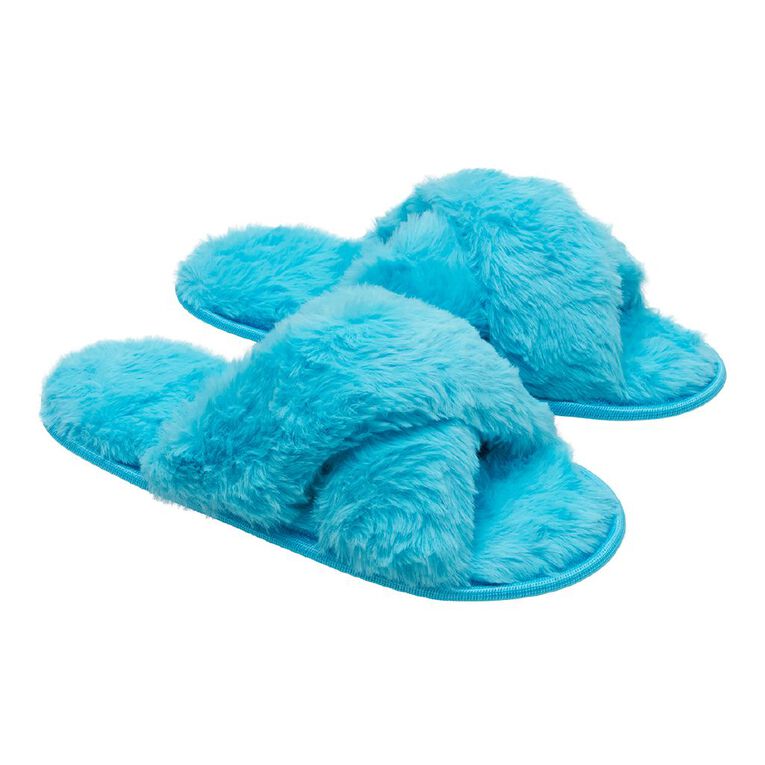 H&H Womens' Slippers, Aqua, hi-res