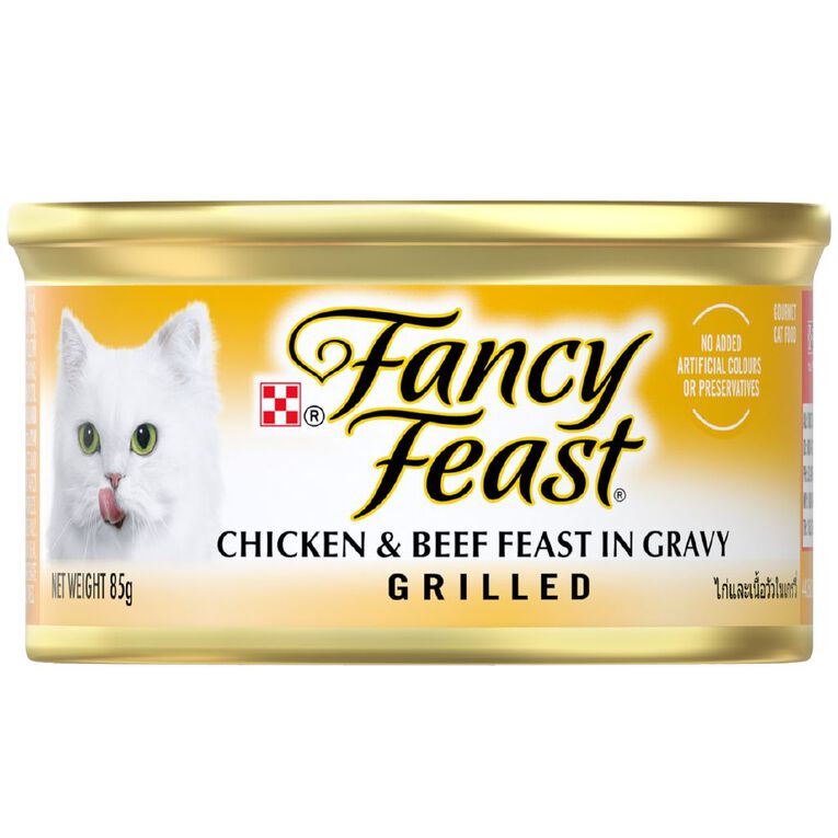 Fancy Feast Wet Cat Food Grilled Chicken & Beef 85g 85g, , hi-res