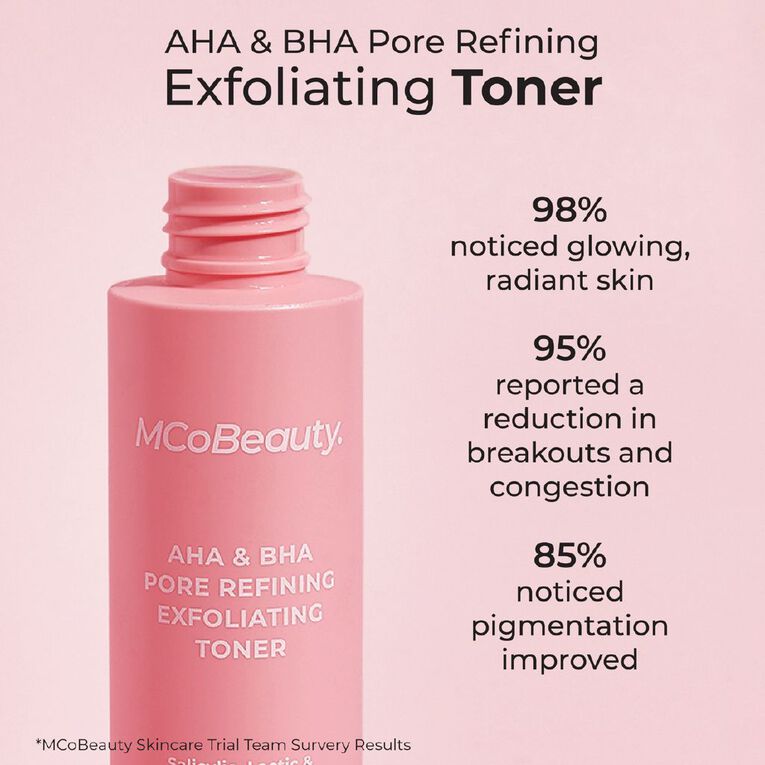 MCoBeauty AHA & BHA Pore Refining Exfoliating Toner 125ml, , hi-res
