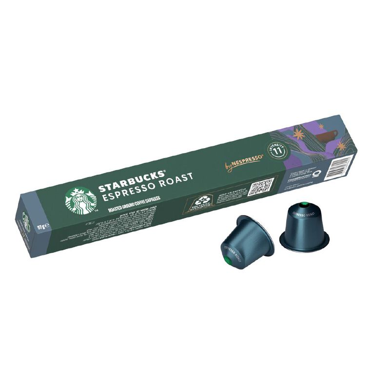 Starbucks by Nespresso Coffee Capsule Espresso Roast Capsules 10 Pack, , hi-res