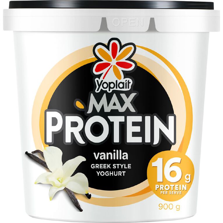 Yoplait Protein Max Vanilla Yoghurt 900g, , hi-res
