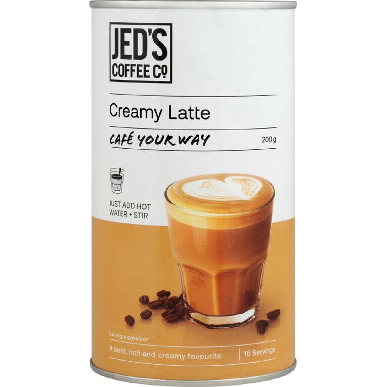 Jed's Cafe Your Way Creamy Latte 200g, , hi-res