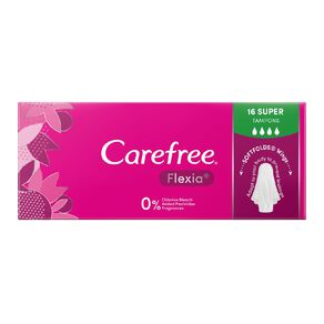 Carefree Flexia Tampons Super 16 Pack