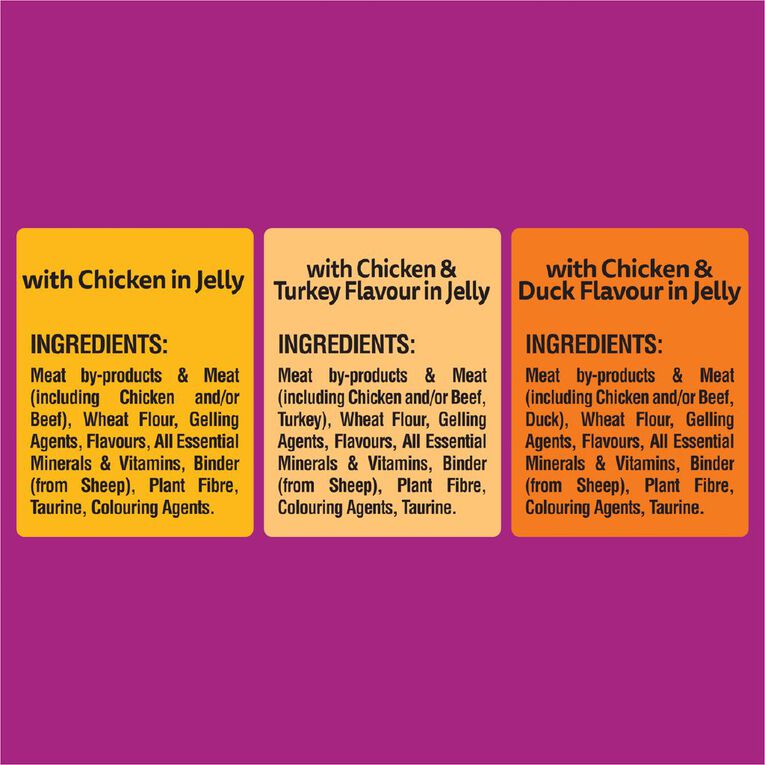Whiskas Wet Cat Food Chicken Mixed Favourites In Jelly 18x85g Box, , hi-res
