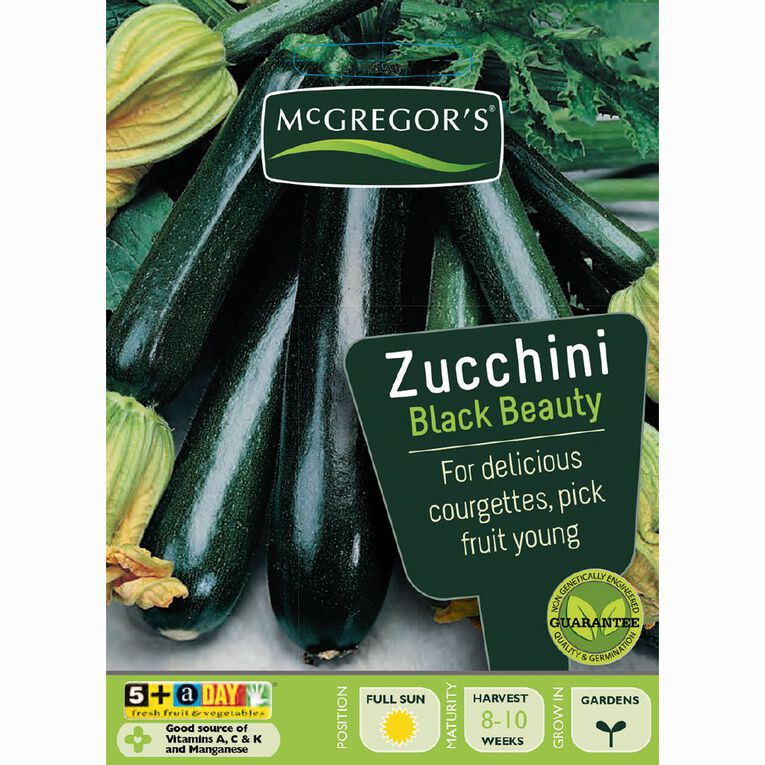 McGregor's Black Beauty Zucchini Vegetable Seeds, , hi-res