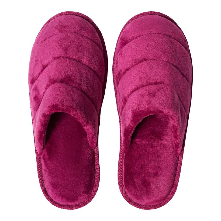 H&H Women's Puff Scuff Slippers, Pink Mid, hi-res