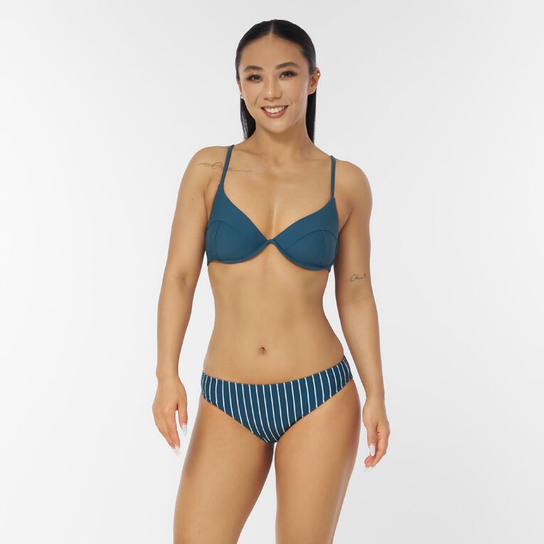 H&H Women's Underwire Bikini Top, Blue Dark, hi-res