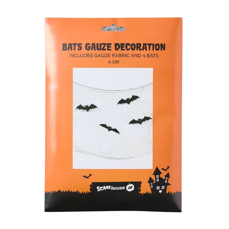 Scarehouse Halloween Bat Gauze Decoration, , hi-res