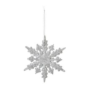 Wonderland Tree Decorations Snowflake 10cm Silver 3 Pack