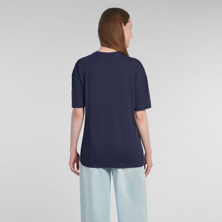 H&H Women's Short Sleeve Boyfriend Graphic Tee, Blue Dark, hi-res