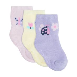 Underworks Infants' Cushioned Stay On Socks 3 Pack