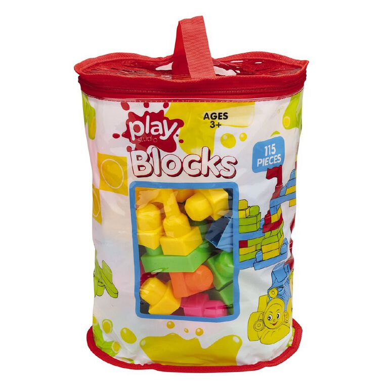 Play Studio Blocks Big Building Bag 115 Piece The Warehouse