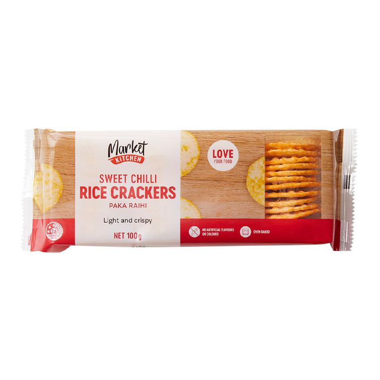 Market Kitchen Chili Rice Crackers 100g