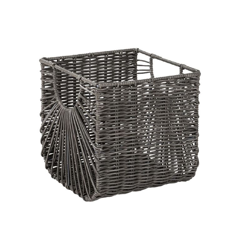 Living & Co Basket Open Weave Square S Brown Mid, , hi-res
