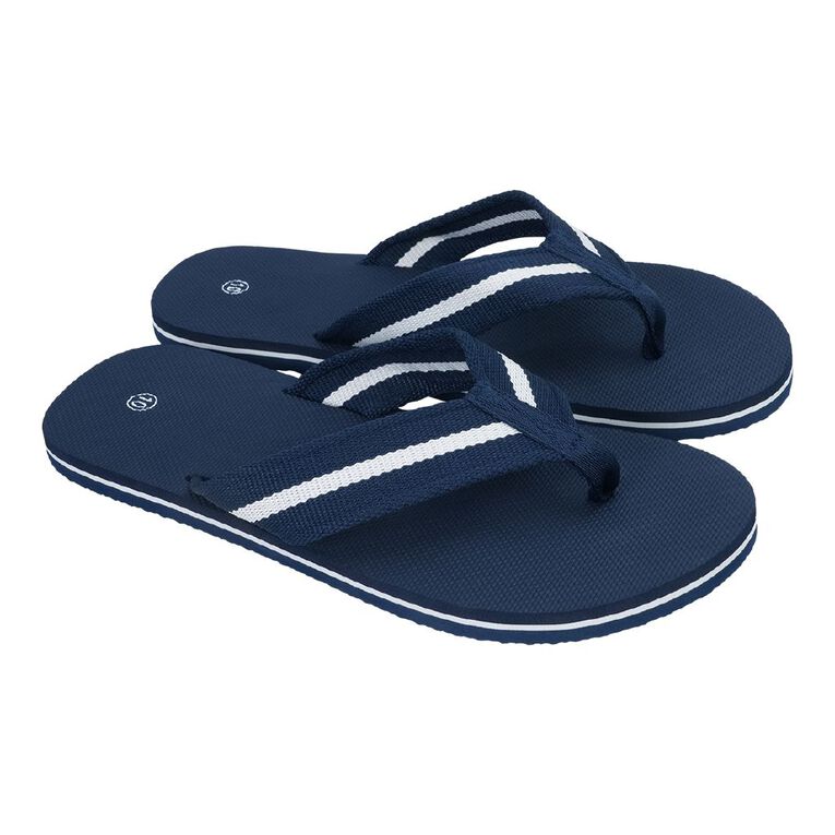 H&H Men's Simon Jandals, Navy, hi-res