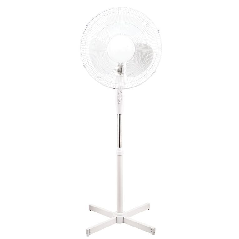 Living & Co Pedestal Fan - 40cm White, , hi-res