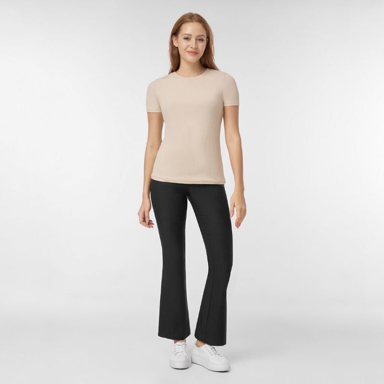 H&H Women's Bengaline Flare Pants, Black, hi-res