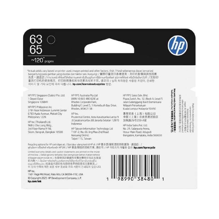 HP 63/65 Black 120 Pages, , hi-res