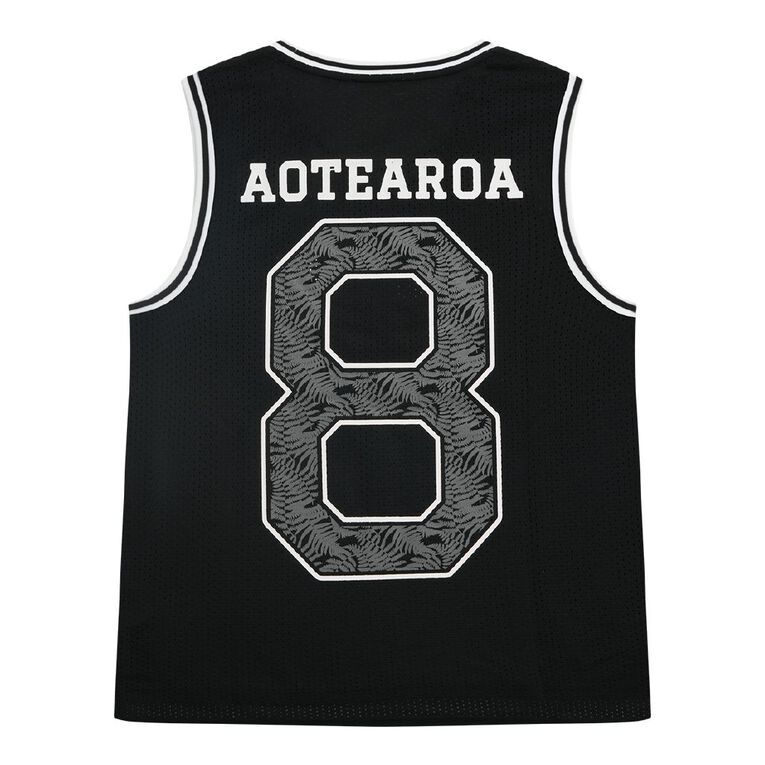 Active Intent Youth Supporter Basketball Singlet, Black, hi-res