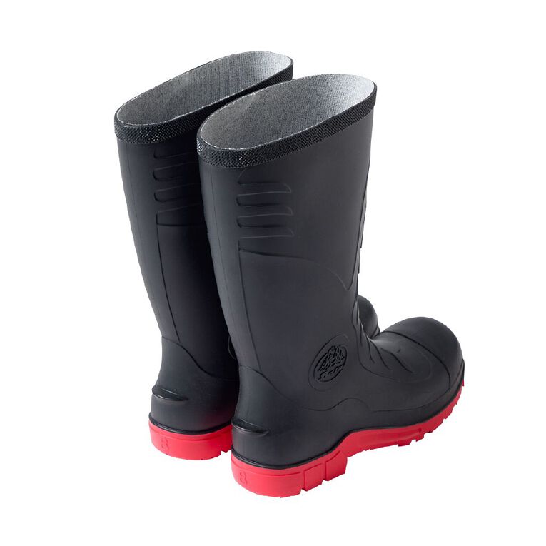 Bata Safety Steel Toe Gumboots, Black/Red, hi-res