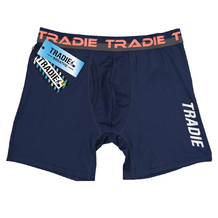 Tradie Men's Midi Trunks, Navy, hi-res