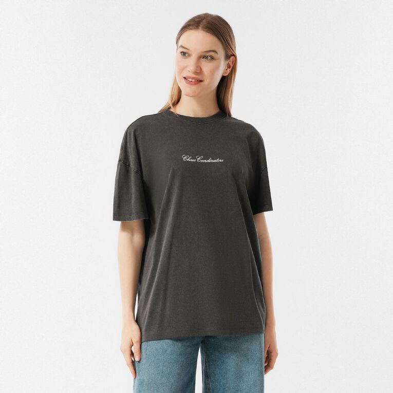 H&H Women's Short Sleeve Printed Tee, Grey Dark, hi-res