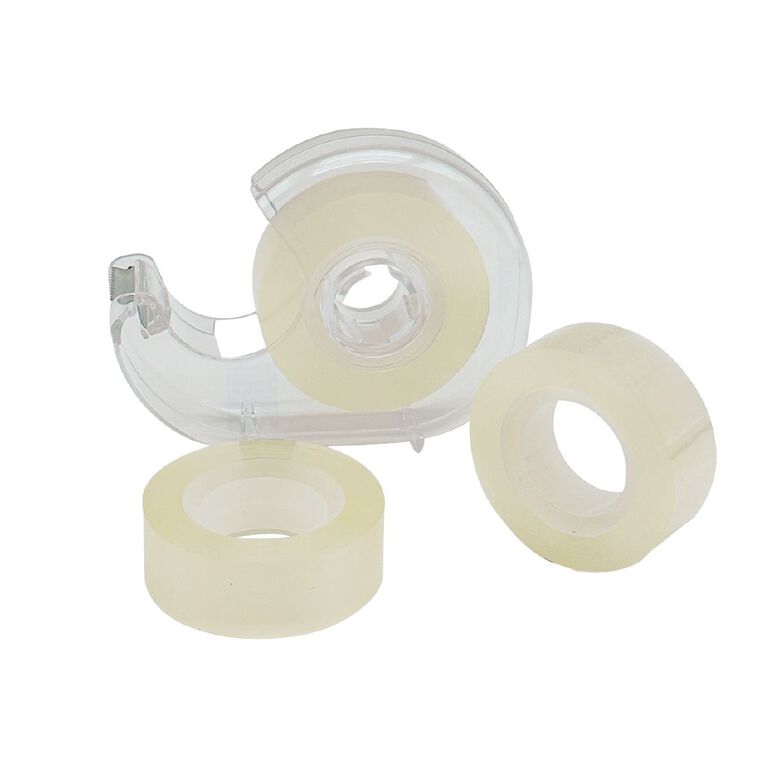 WS Tape With Dispenser 18mm Clear 3 Pack, , hi-res