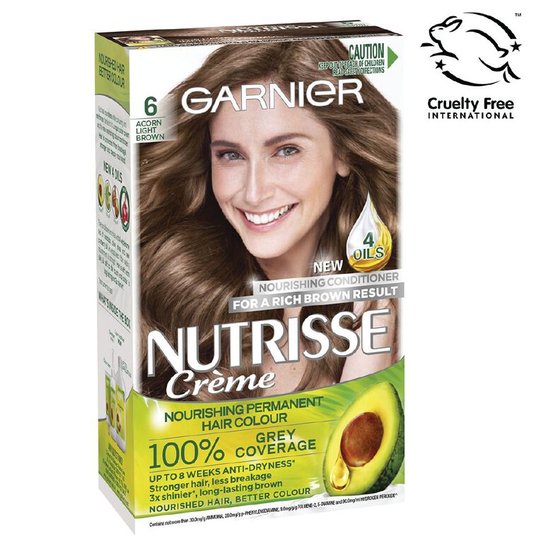 Garnier Nutrisse Permanent Creme Light Brown Acorn 6, , hi-res