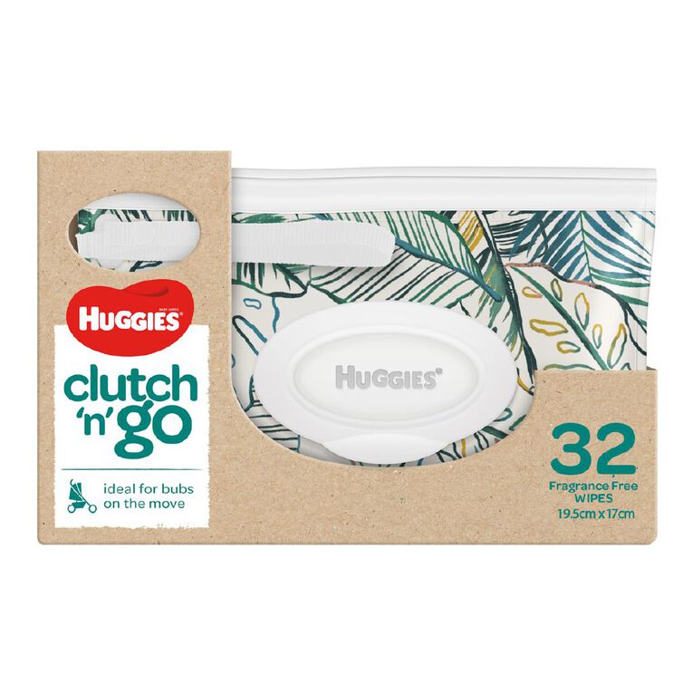 Huggies Baby Wipes Clutch Unscented 32 Pack, , hi-res