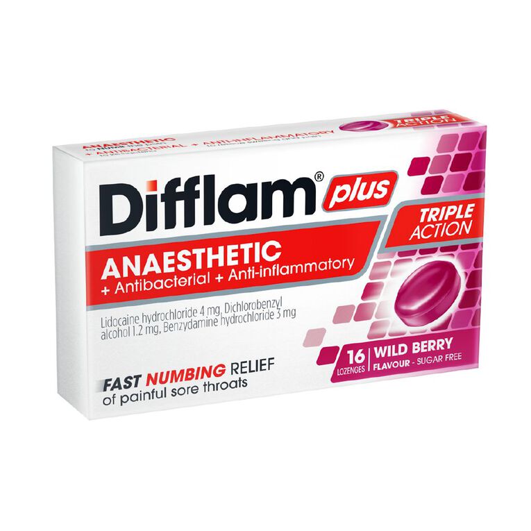 Difflam Anaesthethic Wild Berry Lozenges, , hi-res