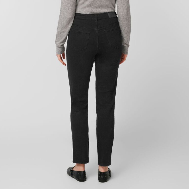 H&H Women's Mid Rise Slim Skinny Jeans, Black, hi-res