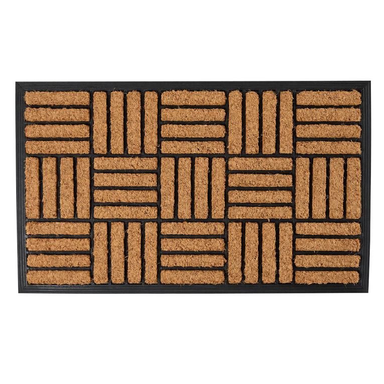 Living & Co Doormat Coir Rubber Mix 45cm x 75cm, , hi-res