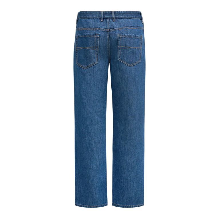 H&H Men's Relaxed Fit Jeans, Denim Mid, hi-res