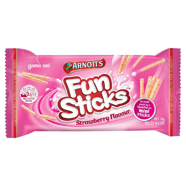 Arnott's Funsticks Strawberry 10 Pack, , hi-res