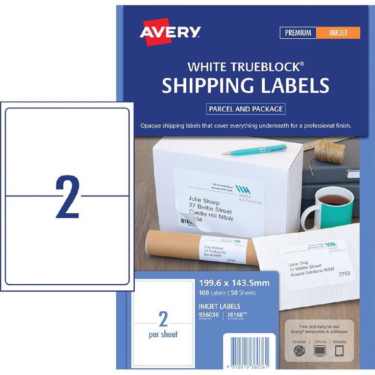Avery Address Labels with Quick Peel Whiter 100 Labels, , hi-res