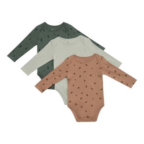 Young Original Babys' Long Sleeve Printed Bodysuit 3 Pack