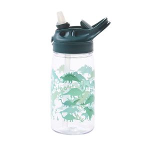 Living & Co All Over Plastic Dinosaur Bottle Green 500ml