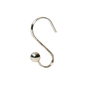Living & Co Shower Curtain Rings 12 Pack Silver 180cm x 180cm