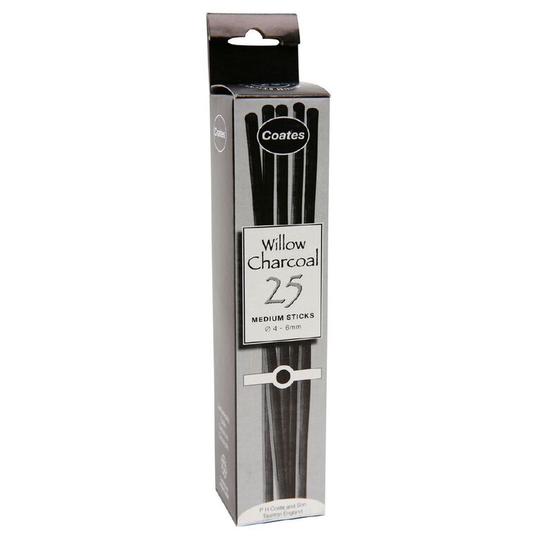 Coates Willow Charcoal Medium 25 Pack, , hi-res
