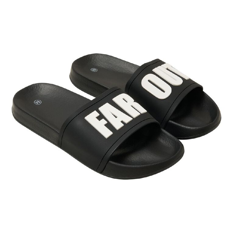 H&H Women's Kiwiana Slides, Black, hi-res