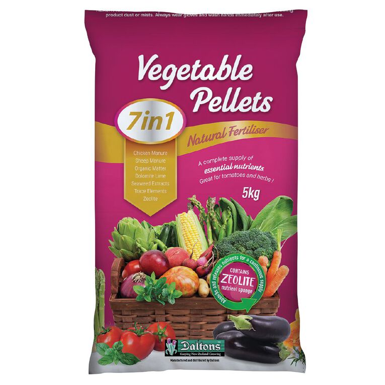 Daltons 7-in-1 Vegetable Fertiliser Pellets 5kg, , hi-res