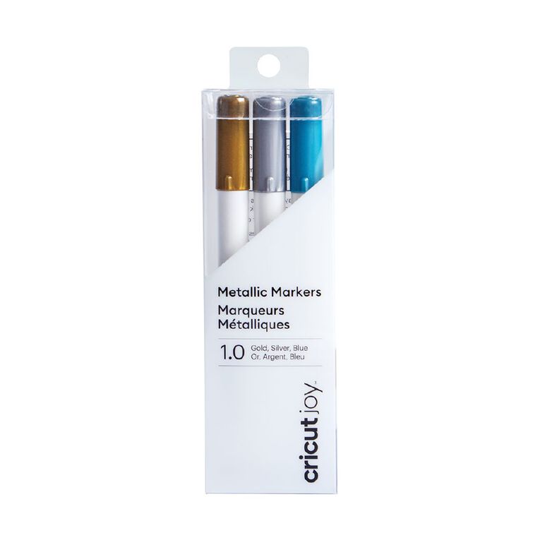 Cricut Joy Metallic Markers Gold/Silver/Blue 3 Pack, , hi-res