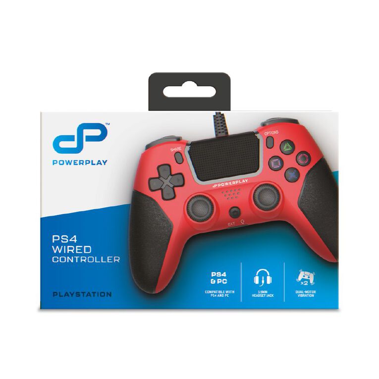 PowerPlay PS4 Wired Controller Red, , hi-res