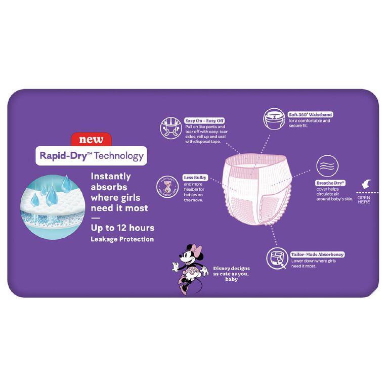 Huggies Girls' Convenience Walker Ultra Dry Pants Size 5 18 Pack, , hi-res