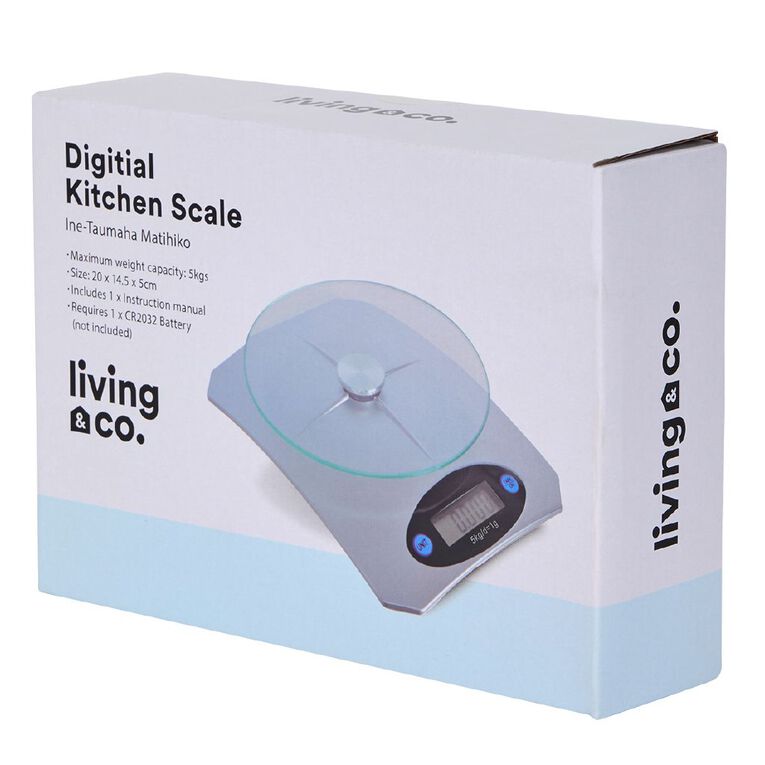 Living & Co Digital Kitchen Scale 5kg, , hi-res