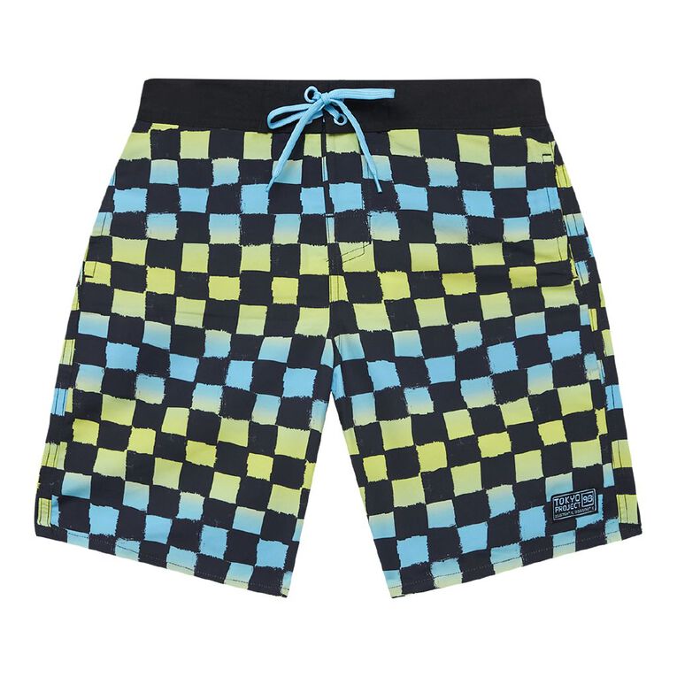 Young Original Printed Boardshorts, Blue Light, hi-res