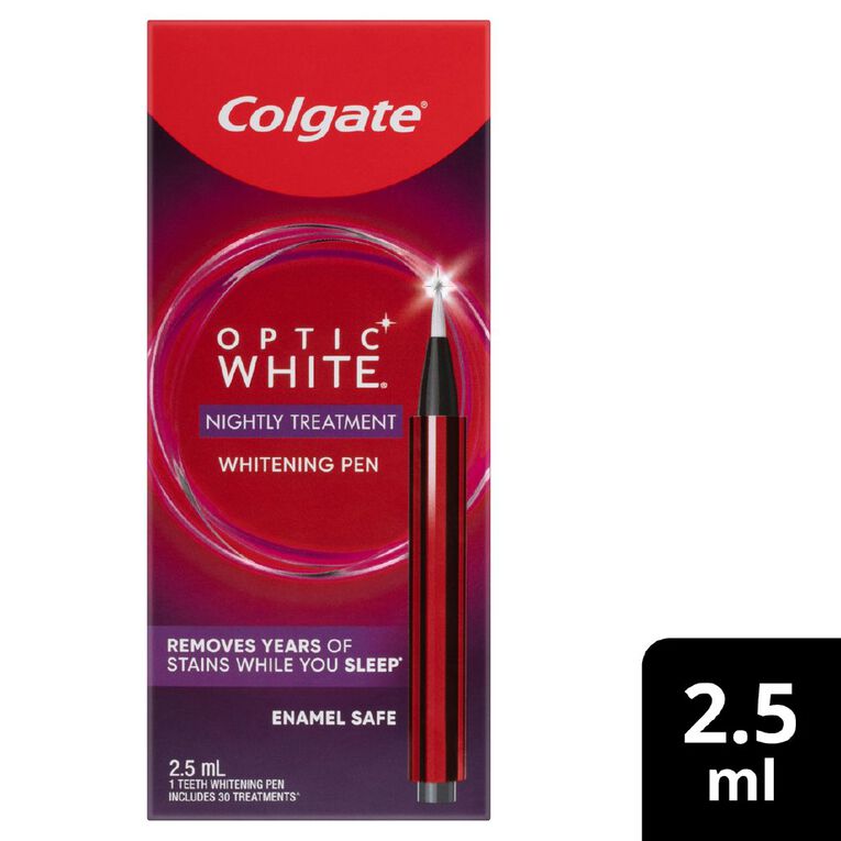 Colgate Optic White Nightly Treatment Whitening Wand 3% 1 Pack 2.5ml, , hi-res