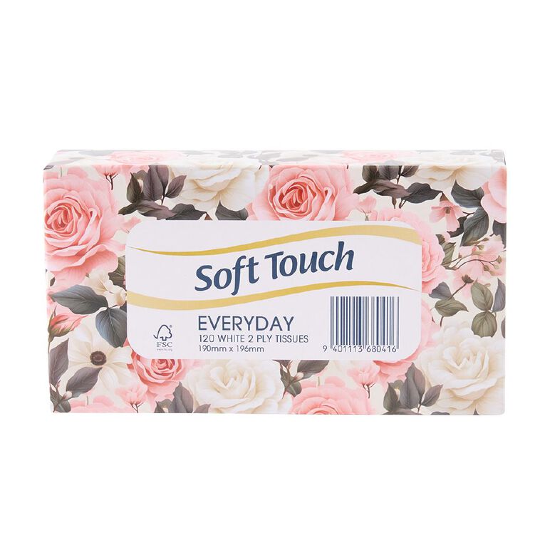 Soft Touch Facial Tissues 2-Ply 120 Pack, , hi-res